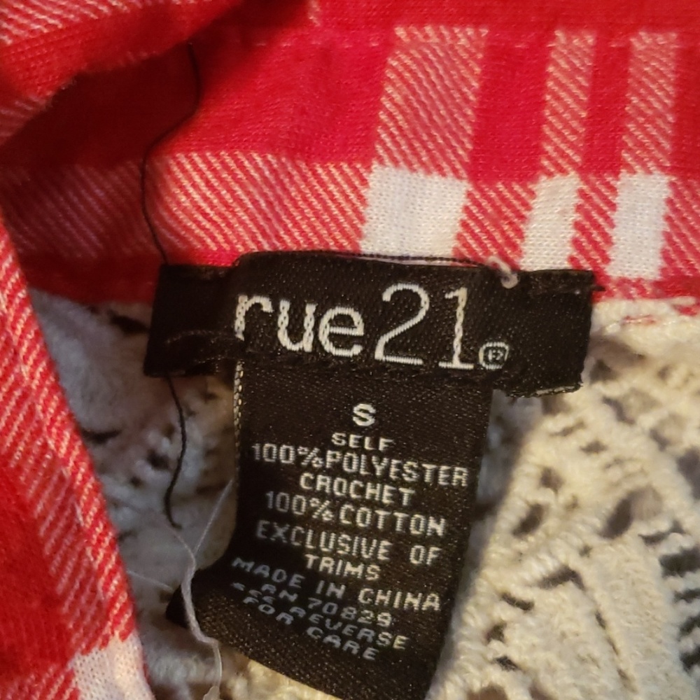 rue 21 button up flannel - Picture 2 of 3